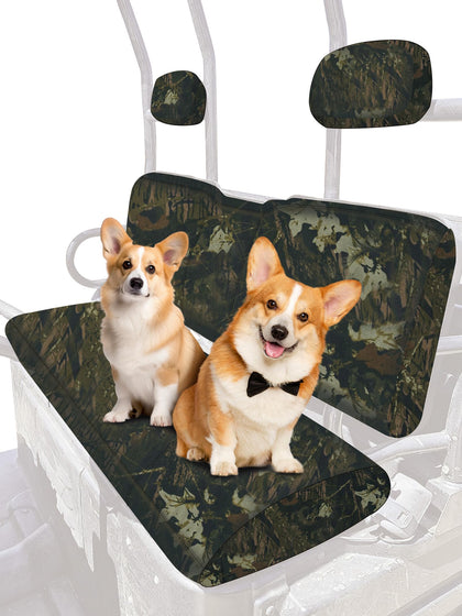 ZIDIYORUO front packaging showing camo seat cover protecting seats