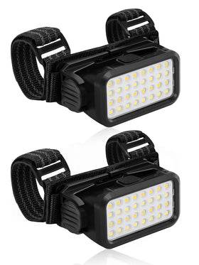 ZIDIYORUO front view of two-pack lights showing included cables and carton benefits visibility