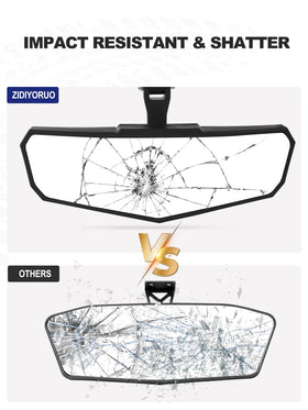 ZIDIYORUO mirror adjusted for rider height demonstrating 360-degree pivot flexibility
