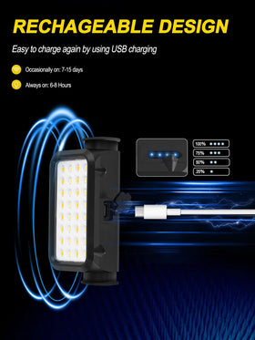 ZIDIYORUO close-up of the 32 LED array showing balanced white and amber illumination