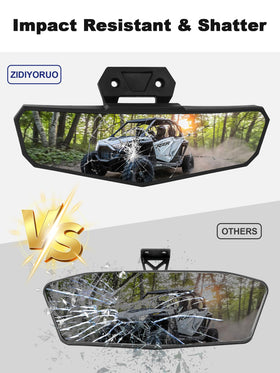 ZIDIYORUO mirror on RZR dune trail emphasizing improved rear visibility and safety