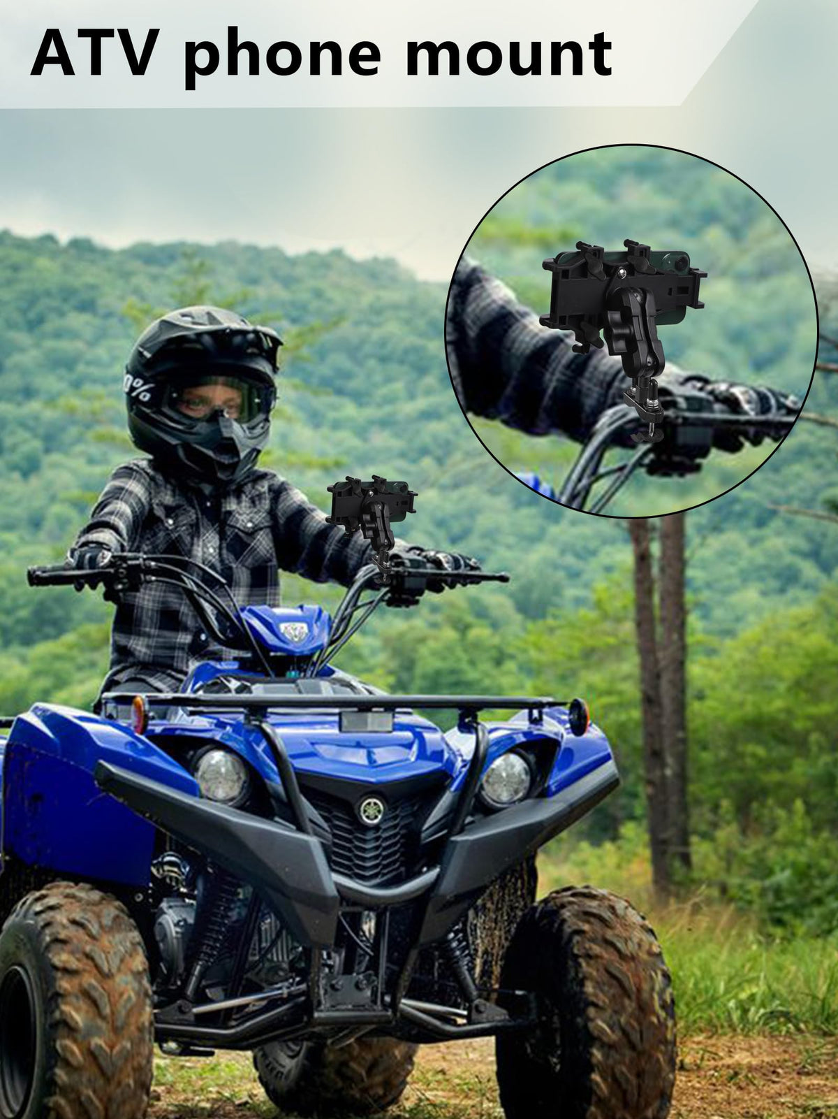 ZIDIYORUO mounted during a ride demonstrating secure hold on rough terrain