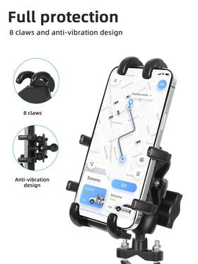 ZIDIYORUO lifestyle image of urban rider using mount for hands-free navigation and music