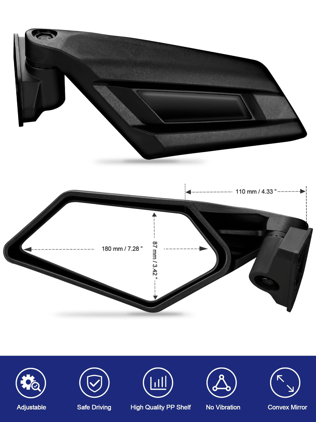 ZIDIYORUO convex blind-spot insert highlighting expanded field-of-view benefit