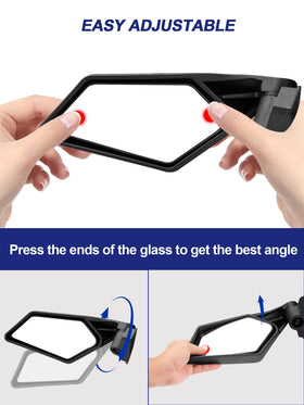 ZIDIYORUO mirror folded inward to protect against trail obstacles and impacts