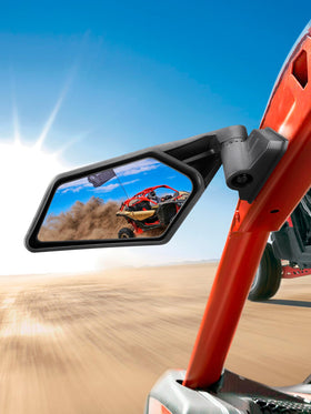 ZIDIYORUO front view mounted on Maverick X3 showing improved rear visibility
