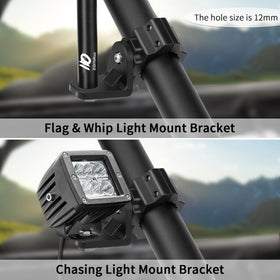ZIDIYORUO light bar angle detail illustrating tool-free beam adjustment benefit