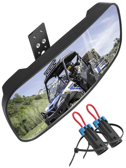 ZIDIYORUO mirror front view showing wide reflection and improved visibility