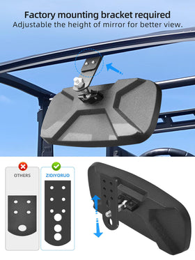 ZIDIYORUO mirror in-use on trail demonstrating durable stability benefit