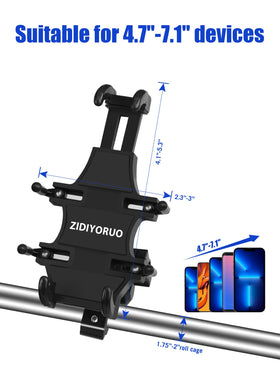 ZIDIYORUO mount beside smartphone showing scale and compatibility reassurance