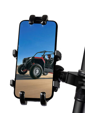 ZIDIYORUO front view clamp mounted on roll cage showing stable fit and peace of mind