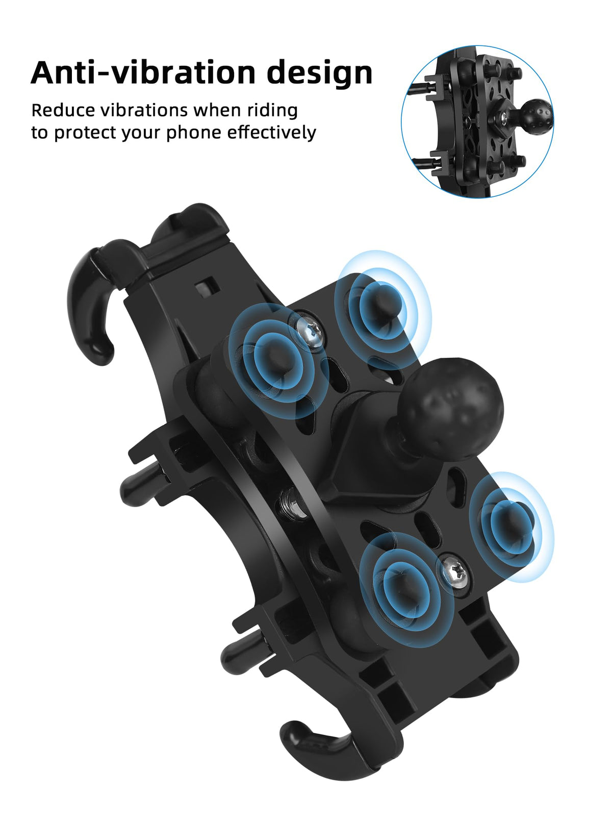 ZIDIYORUO close-up of vibration dampener rubber columns absorbing impacts for camera safety