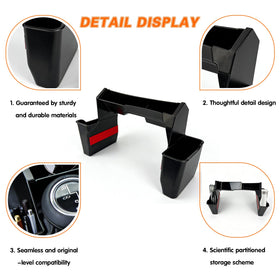 Zihvfzu side profile next to gear shifter showing non-obstructive fit