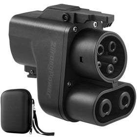 ziirongpower adapter front view showing compact design and clear branding for easy carrying