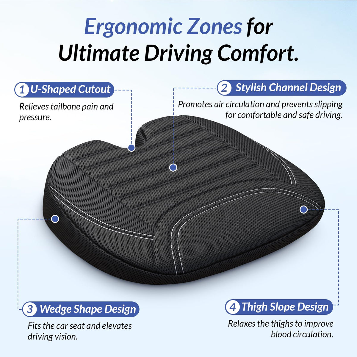 ZIKEE close-up of breathable mesh cover highlighting airflow and comfort