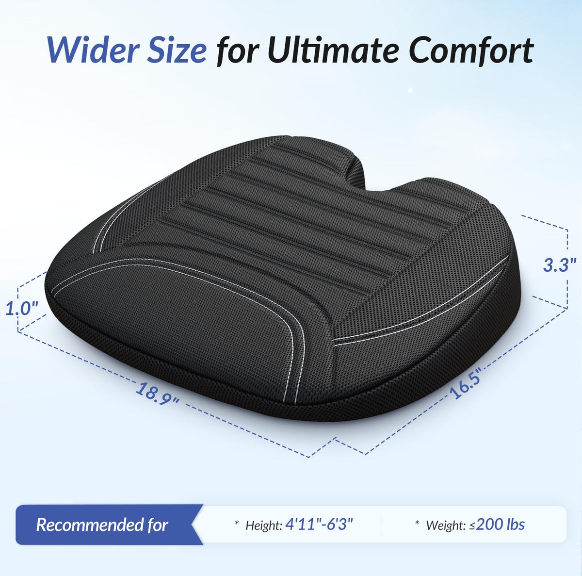 ZIKEE in a car with commuter using it for comfort during daily drive