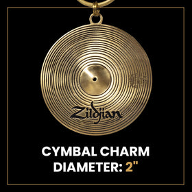 Zildjian keychain attached to instrument case zipper for easy access