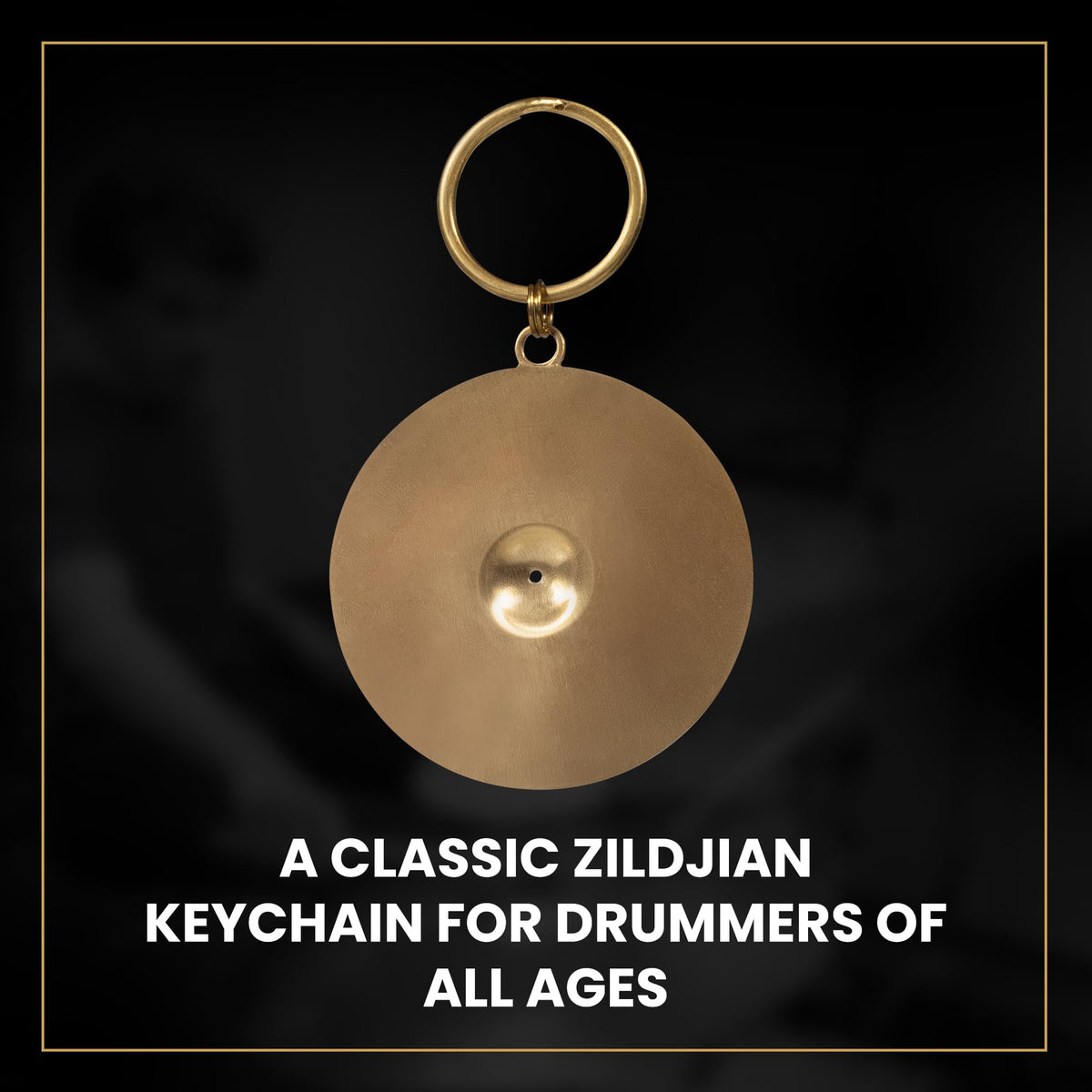 Zildjian keychain side profile emphasizing slim, low-profile thickness