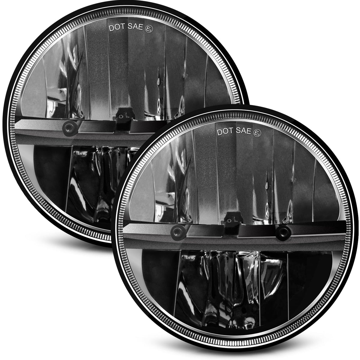 ZIMABLUE front view 7-inch headlight showing classic round look and bright benefit