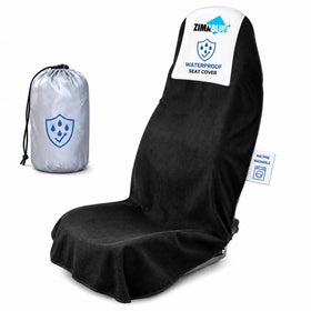 ZIMABLUE front view of seat cover showing full protection and easy fit