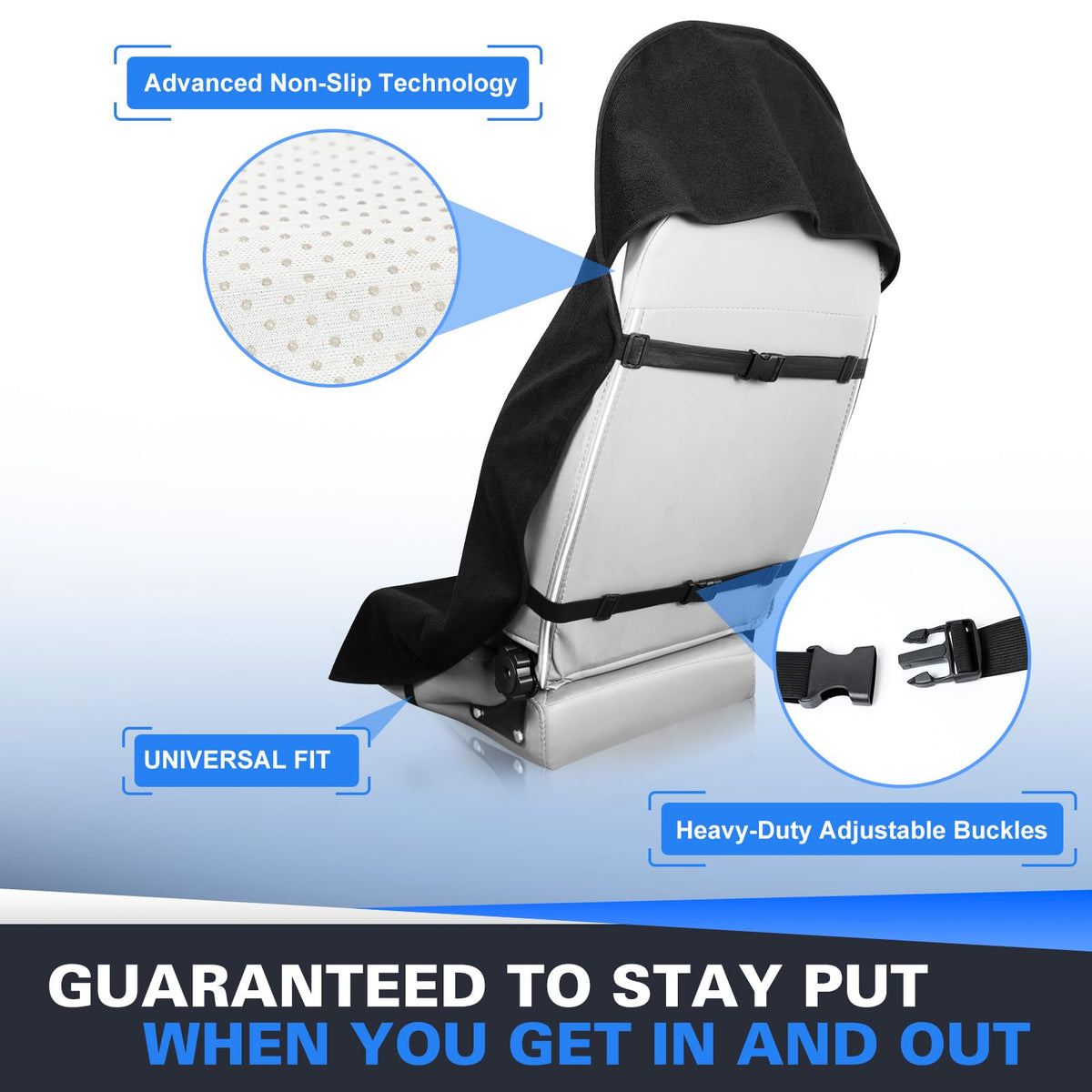 ZIMABLUE triple-buckle strap system securing cover firmly in place