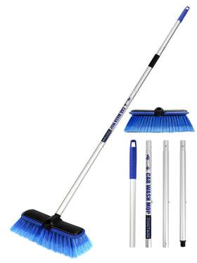 ZimiTeda front view showing 10-inch brush head and long handle for faster washing