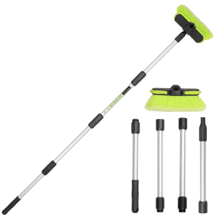 ZimiTeda front view assembled showing full brush and handle for easy reach