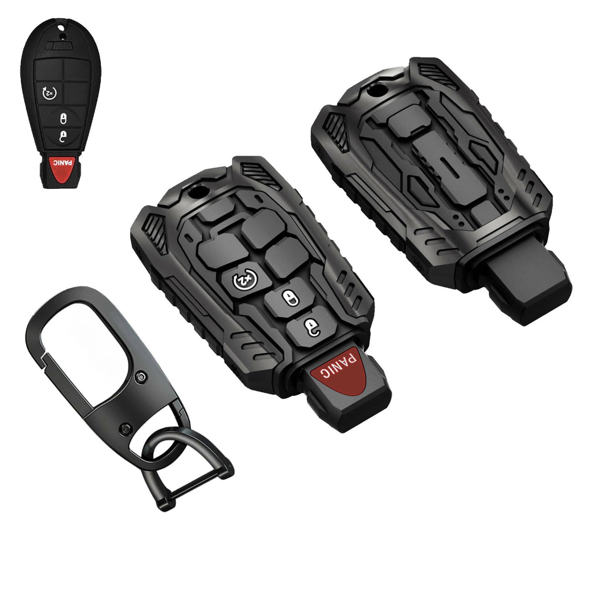 Zincflag front view key fob cover showing premium alloy finish and fit benefit