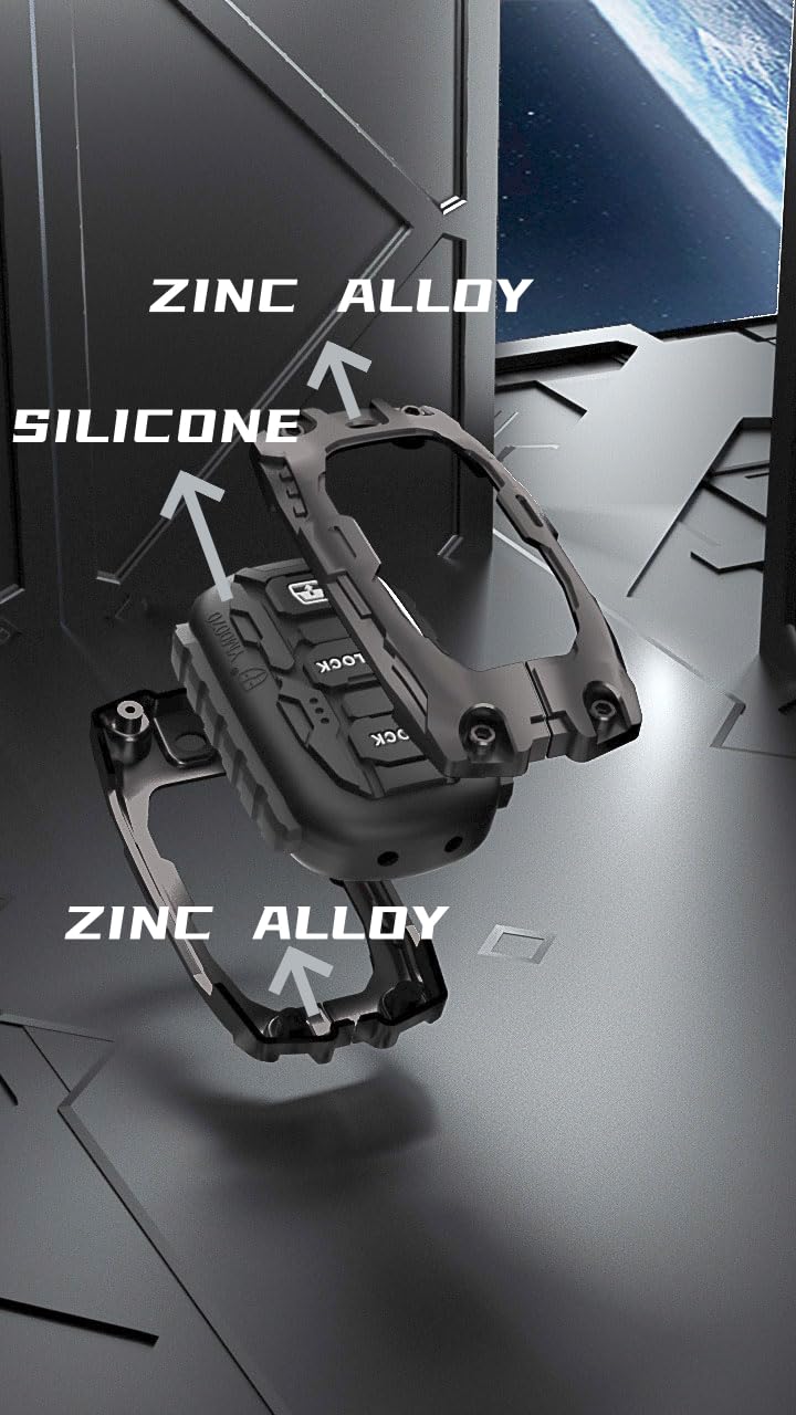 Zincflag key fob cover back detail highlighting screw-lock and durable shell