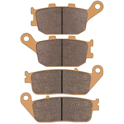 Zinger Auto Parts front and rear pad set showing packaging and contents, reliable replacement