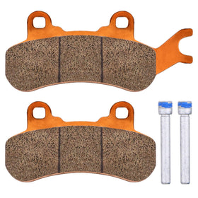 ZINGER packaged brake pad set with label showing part numbers and easy installation