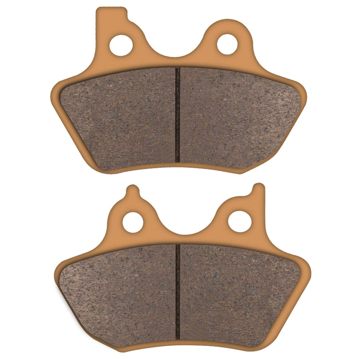 Zinger sintered-copper pad close-up showing texture and compound, durable braking benefit