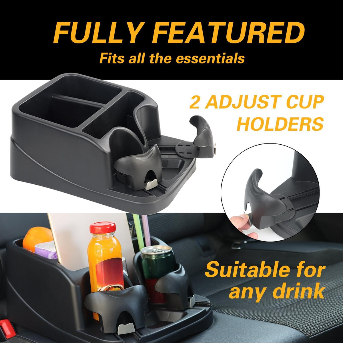 Zinytrae secured with seatbelt in car providing stable, safe placement