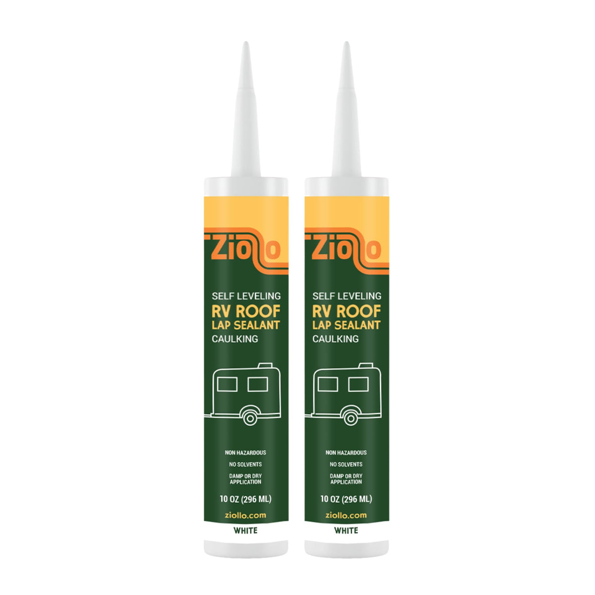 Ziollo tube front packaging showing label and white sealant benefits