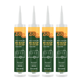 Ziollo front tube view showing label and ready-to-use white sealant benefit: clear identification