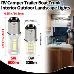 Ziomitus installed in RV reading light illustrating improved visibility benefit