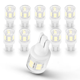 Ziomitus front view of 10-pack T10 bulbs showing packaging and count, clear replacement benefit
