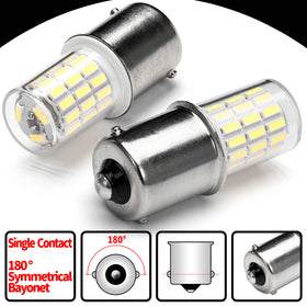 Ziomitus bulb illuminating a motorhome exterior reverse light showing safer backing-up benefit