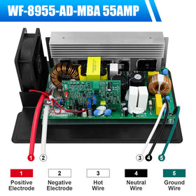 zixixvan product label with specs confirming 55A output and compatibility