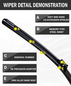 ZIXMMO close-up of rubber wiping edge highlighting streak-free sweep