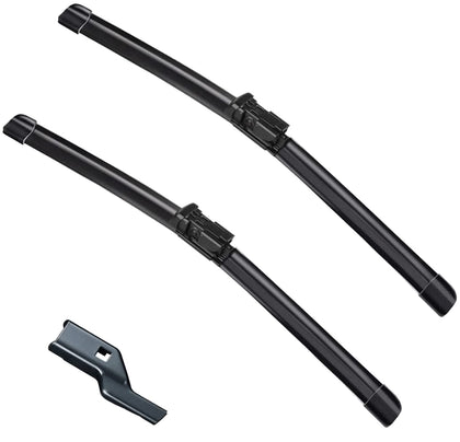 ZIXMMO front packaging showing two Tesla-compatible wiper blades, clear fit guidance