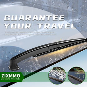 ZIXMMO blades on vehicle in rain highlighting reliable weather performance