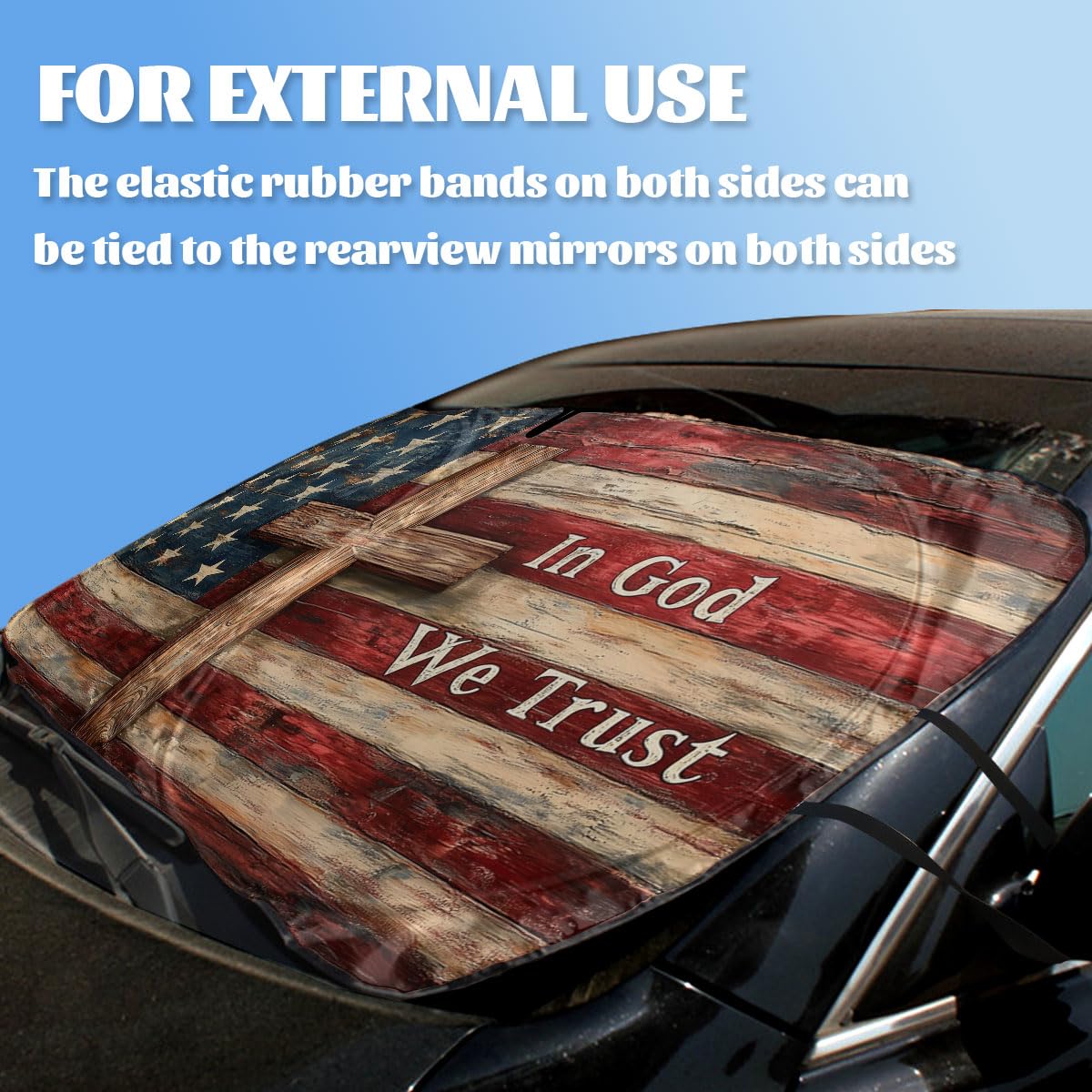 ZJCYBF Jesus Cross installed in car demonstrating reduced cabin heat