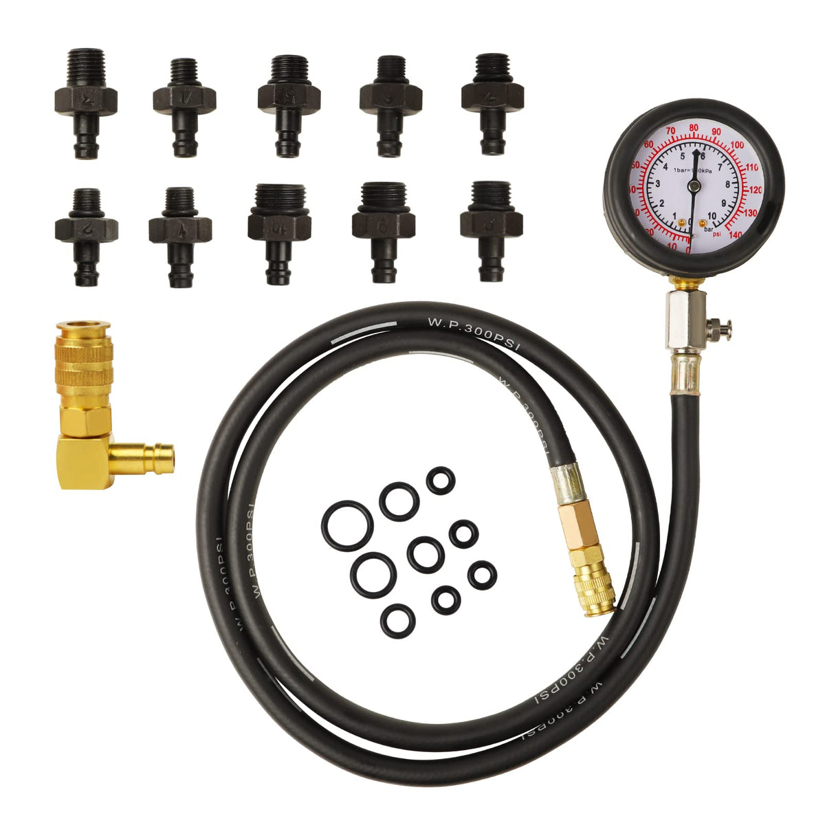 ZJERYL GULL close-up of dual-display gauge face for clear pressure reading