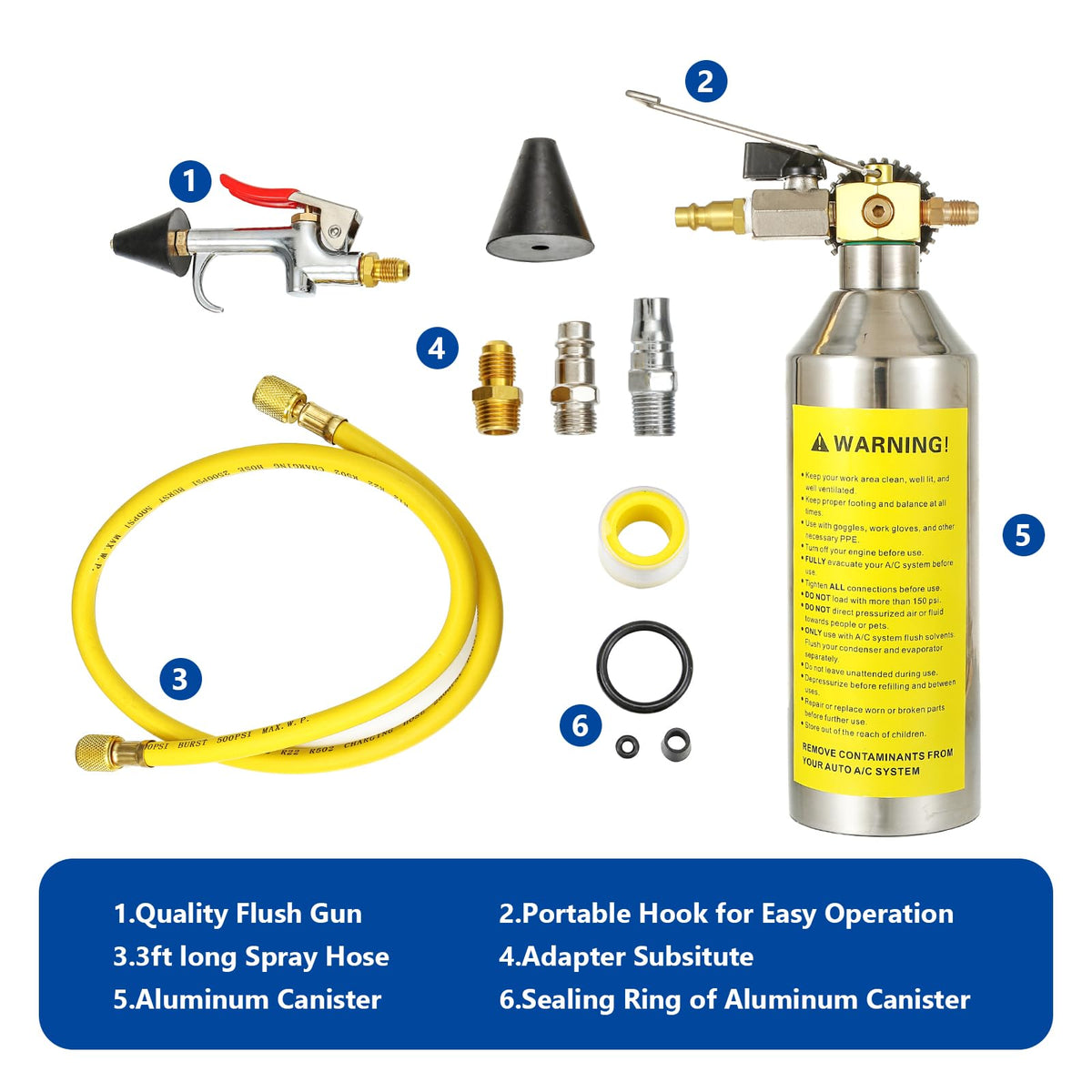 ZJERYL GULL hoses and fittings laid out showing secure connections benefit