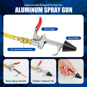ZJERYL GULL kit in use on car A/C lines demonstrating effective debris removal