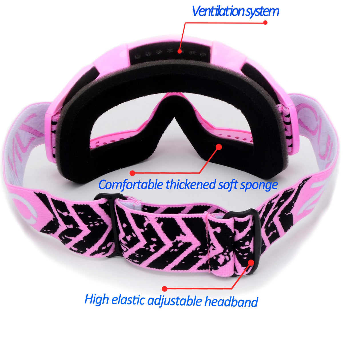 ZJNUO adjustable anti-skid strap demonstrating secure fit with helmets