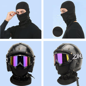 ZJNUO goggles worn by motorcycle rider, clear vision and wind protection