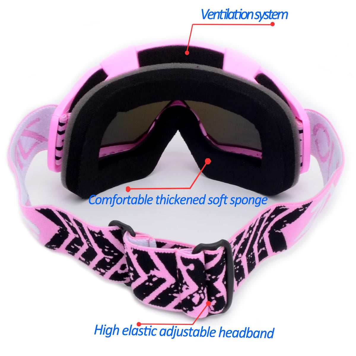 ZJNUO goggles and balaclava inside helmet showing low-profile helmet compatibility benefit