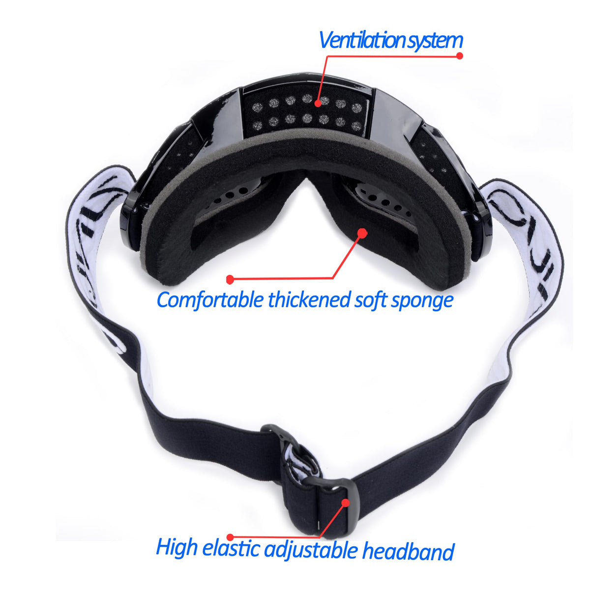 ZJNUO goggles in hand for scale showing compact, portable size